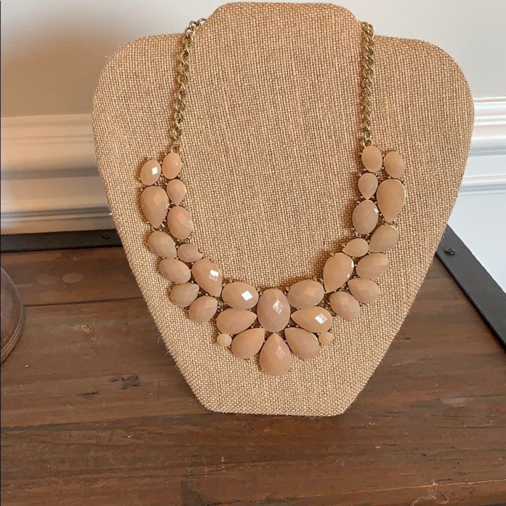 Cream stone statement necklace